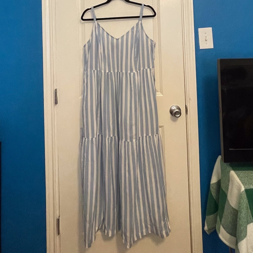 Old Navy Striped Maxi Cami Swing Dress